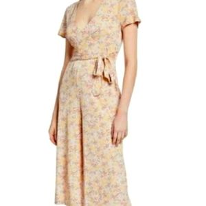 Nwt BCBGeneration floral cropped jumpsuit wide legs